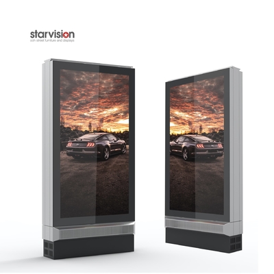 Single Sided 3840x2160 Outdoor Digital Advertising Display Screens 3000nits